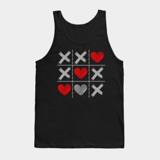 Valentines Day Tic-Tac-Toe XO-XO Tank Top